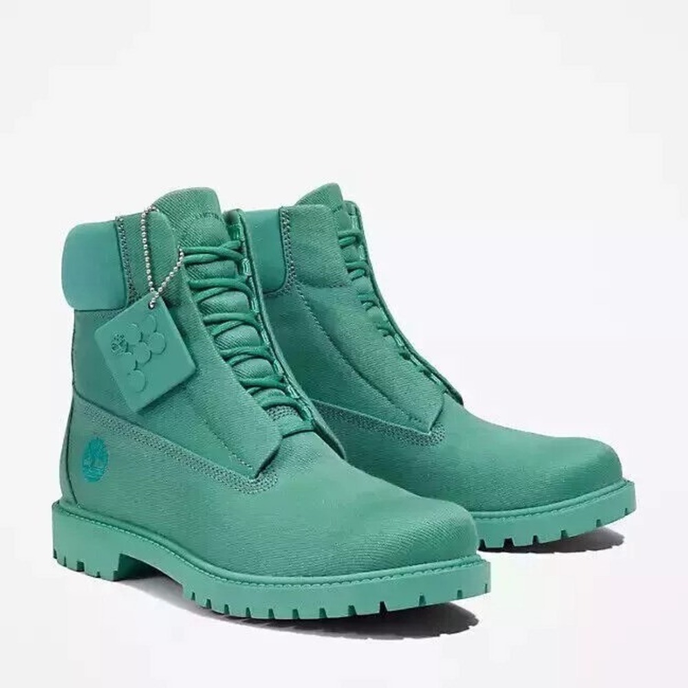 WOMEN'S SIZE 6 Timberland X Pangaia Premium 6-Inch Medium Waterproof Boots Green